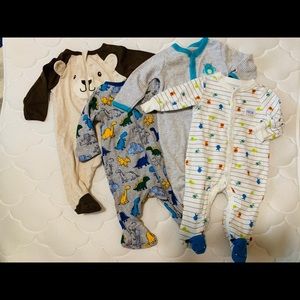 Footie Pajamas Bundle NWOT (0-3m)